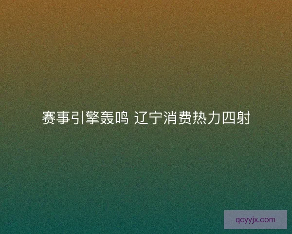 赛事引擎轰鸣 辽宁消费热力四射